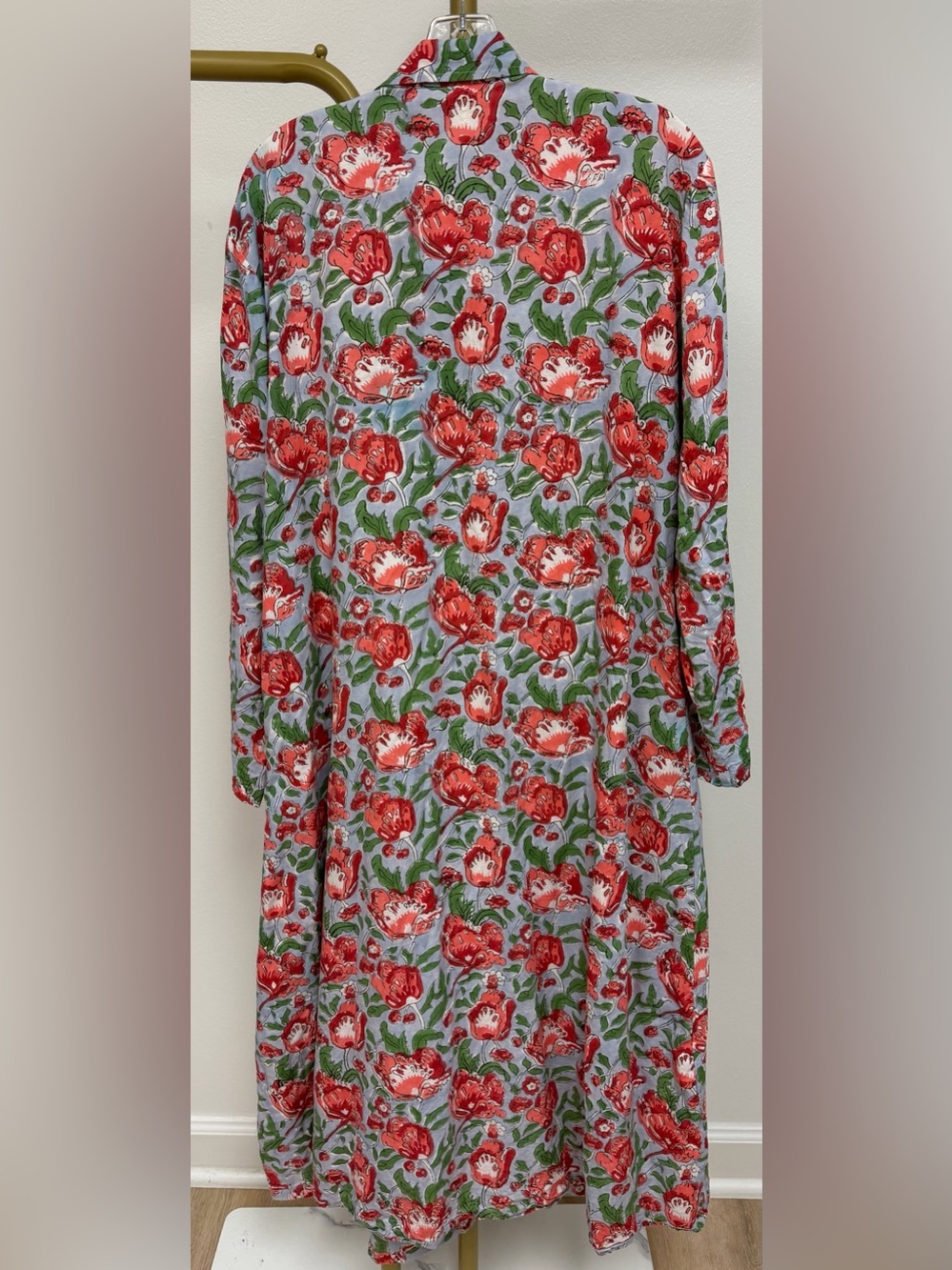 Hibiscus Linens Size XL Red Floral Cotton - Picture 2 of 3